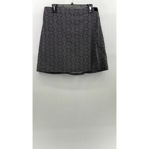 RIP SKIRT HAWAII Women's Black Pearl Batik Print A-Line Wrap Mini Skirt SZ M